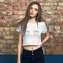 Load image into Gallery viewer, Boo-bies Crop Tee / White
